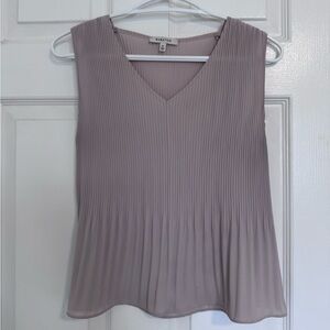Aritzia Babaton Pleated Mauve Blouse
